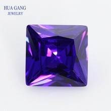 1.5x1.5~14x14mm 5A Violet Square Shape Princess Cut CZ Stone Synthetic Gems Cubic Zirconia For Jewelry 2024 - buy cheap