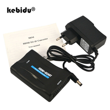 Kebidu-Convertidor de Audio y vídeo compatible con HDMI, adaptador de señal AV, receptor HD, TV, DVD con enchufe de alimentación de EE. UU./UE, 1080P 2024 - compra barato