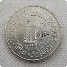 Monedas conmemorativas de Poland-10-GULDEN-1935-DANZIG-wolne-miasto-Gda-sk-WMG, réplica de monedas, medallas, coleccionables, copia 2024 - compra barato