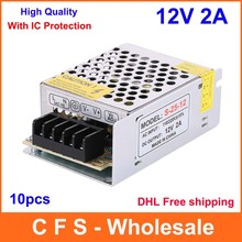 10pcs LED Switching Power Supply 12V 2A 25W Lighting Transformer Power Adapter AC 100V 110V 220V to DC 12V DHL Free shipping 2024 - buy cheap