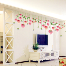 DIY Flower Stalk Removable Wall Stickers Room Bedroom Living Room TV Backdrop Stickers Romantic Wedding Room Baseboard A928 2024 - buy cheap