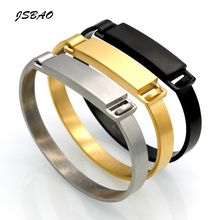 JSBAO-pulsera de Metal para hombre y mujer, brazalete de marca de lujo, de acero inoxidable, novedad 2024 - compra barato