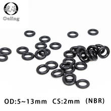 50PC/lot Rubber Ring Black NBR Sealing O-Ring OD5/5.5/6/6.5/7/8/8.5/9/10/10.5/11/11.5/12/13*2mm O Ring Seal Gaskets Oil Rings 2024 - buy cheap