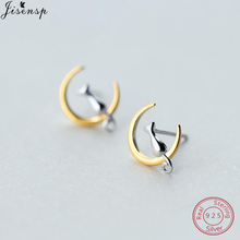 Jisensp Cute Animal Earrings Lovely Cat Sit On Moon Stud Earrings 925 Sterling Silver Jewelry Women Pet Earings Femme Bijoux 2024 - buy cheap