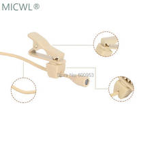 High Quality Omnidirectional Beige Tie Clip Lapel Lavalier Microphone Mic for Audio Technica Sennheise Shure MiPro Free Shipping 2024 - buy cheap