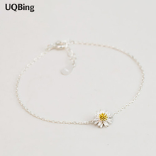 Free Shipping 925 Sterling Silver Bracelets Daisy Flower Bracelets Jewelry Gift For Girl Srebrna bransoletka pulsera de plata 2024 - buy cheap