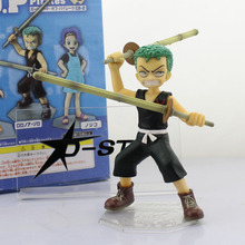 Free Shipping Cute 5" One Piece Anime P.O.P Roronoa Zoro Childhood ver. Boxed 12cm PVC Action Figure Model Doll Toys Gift 2024 - buy cheap