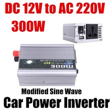 Inversor de voltagem automotiva, motor portátil, 300w, carregador, transformador, usb, dc 12v para ac 220v 2024 - compre barato