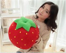 new creative plush strawberry toy cute simulaiton strawberry pillow gift about 40cm 2024 - buy cheap