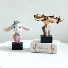 Estatua de Animal de resina para gafas de sol, soporte de conejo para gafas de sol con diseño de reno, adorno decorativo para el hogar, 1 unidad 2024 - compra barato