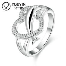 Новейший дизайн, посеребренное кольцо для женщин, модные свадебные украшения, европейский стиль, стильное серебряное кольцо 2024 - купить недорого
