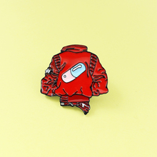 Casaco vermelho broche pílula símbolo padrão esmalte pinos roupas personalizadas denim couro mochila emblema amigos criativo legal presentes brosch 2024 - compre barato