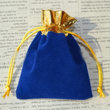 9*12cm 30pcs Phnom Penh Royal Blue Jewelry Velvet Bags For Packing Gifts Handmade Women Jewellery Pouches Flannel Bag Drawstring 2024 - buy cheap