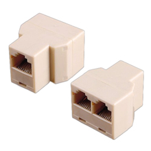 Dsha nova quente rj45 3 vias cabo de rede divisor extensor plug acoplador 2024 - compre barato