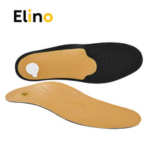 Elino Leather Orthotics Insole for Flat Foot Correct Arch Support orthopedic Silicone Insoles Shoe Pad for men and women 2024 - buy cheap