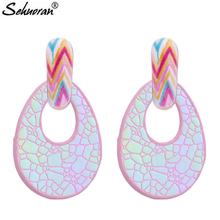 Sehuoran Oorbellen Brincos Colorfu Leather Pendientes Drop Earrings For Woman Statement Earrings Boho Brand Fashion Jewelry 2024 - buy cheap