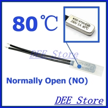10Pcs/lot 80C Degree Celsius / 176F NO Normal Open Thermal Protector Sensor Thermostat temperature control fuse switch 250V 5A 2024 - buy cheap