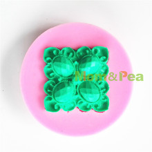 Mom & Pea-molde de silicona en forma de Gema para decoración de tartas, Fondant, 3D, Grado Alimenticio, Chocolate, 0744, Envío Gratis 2024 - compra barato