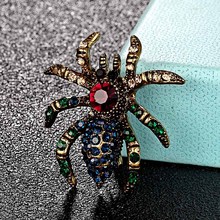Zlxgirl Brand brand vintage Spider insect brooches for men Kids Christmas Gifts statement Pin brooch jewelry Hats accessories 2024 - buy cheap