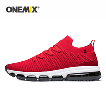 ONEMIX Tênis Calçados Esportivos Homens Loafer Confortável Lace-up Malha Tecido Jogging Sapatos tênis de Corrida Masculinos Sapatos Casuais Almofada de Ar 2024 - compre barato