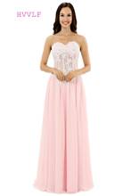 Pink Robe De Soiree A-line Sweetheart Chiffon Lace Crystals Formal Women Long Prom Dresses Prom Gown Evening Dress 2024 - buy cheap