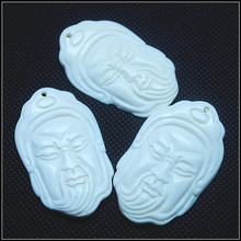 3pcs nature bone beads bone pendants face pendants new carving bone beads size 47x29mm free shipping with wholesale price 2024 - buy cheap