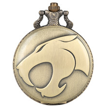 Relógio de bolso de quartzo steampunk para homens e mulheres, corrente com pingente de colar de bronze, relógio inteiro de caçador 2024 - compre barato