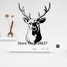 Stags Head Wall Stickers Home Decor Living Room Deer Wall Decals Vinyl Sticker Animal Decal Bedroom Mural Perfect Quality ZB421 2024 - buy cheap