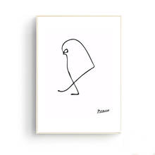 Canvas Art Print Poster Black and White Picasso Painting line drawing of Penguin Abstract Art Wall Pictures for Home Decor 2024 - buy cheap