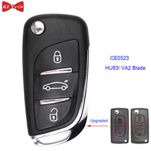 KEYECU for Peugeot for Citroen CE0523 Models Modified Replacement Remote Control Car Key Fob 433MHz ID46 HU83/ VA2 Blade 2024 - buy cheap