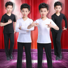 Boys Latin Dance Costumes Spring Summer Children's Dance Wear Children's Latin Dance Competition Costumes Exercise Clothes Boys 2024 - buy cheap