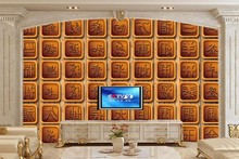 Papel tapiz con diseño de personajes chinos en 3D, papel tapiz de grano de madera, murales de pared de tv, bar, restaurante, sala de estar, sofá 2024 - compra barato