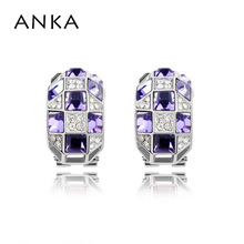 wholesale rose gold or rhodium plated colorful queen clip earrings Crystals from Austria #86284 2022 - buy cheap