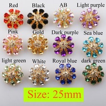 Shiny 2pc/lot 25mm metal button for mushroom Rhinestone Acrylic buttons  wedding Bride holding flowers decorate 2024 - buy cheap