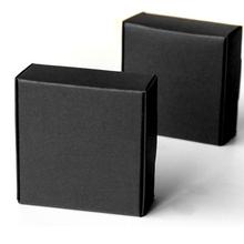 Cajas de cartón negras de gran tamaño, regalo hecho a mano/joyería/cajas de embalaje de aperitivos, 50 unids/lote 2024 - compra barato