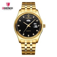 CHENXI Brand Luxury Watch Men Quartz Wristwatch Male Golden Clock Waterproof Steel Band Watches Men Fashion Watches Reloj Hombre 2024 - buy cheap
