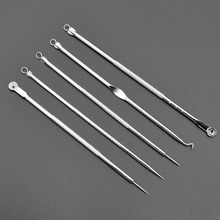 5 pcs Acne Blackhead Removal Needles Carbon Steel Blackhead Comedone Acne Removal Tool Extractor Remover Needles Pimple Kit 2024 - buy cheap