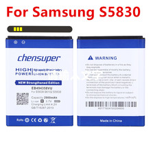 Chensuper bateria chen2900 mah para samsung ace s6802 b7510 i569 i579 i619 s5660 s5670 s5830i s5838 s6102 s6108 s5830 2024 - compre barato
