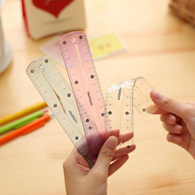 5 pcs/lot Soft Ruler Transparent  Plastic Double Scale Infinite Bending 15 cm Students Rulers Free Shipping 2024 - buy cheap