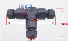 Conector impermeable tipo T L20 3T2pin 3 pin, IP67, cable de alimentación Industrial, Conector de t-impermeable 2024 - compra barato