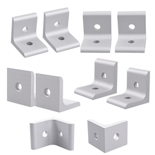 10 Pieces 2 Hole 4040 Series Inside Corner Bracket for  Aluminum Extrusion Profile 40 x 40 x 36mm with Slot 8mm 2024 - buy cheap