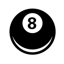 10*10CM 8 Ball Magic 8 Ball Fun Decorative Decals Car Stickers Car Styling Black/Silver C1-0033 2024 - buy cheap