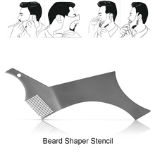 Plantilla moldeadora de barba de acero inoxidable para dar forma a la barba, guía y herramienta de estilismo para línea, recortadora de barba o maquinilla de afeitar para vello Facial 2024 - compra barato