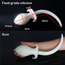 6cm Handmade Luminous Silicone Dog Slave Tails Anal Plug Butt Plug For Anal Sex Toys Role Play Sex Products For Couple 2024 - buy cheap