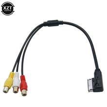 Новый автомобильный AUX кабель AMI MDI MMI USB RCA DVD видео аудио вход AUX кабель провод для Audi A4 A6 A7 A8 Q5 Q7 для VW 2024 - купить недорого