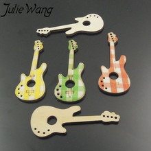 Julie Wang mixto 30 unids/pack Pastoral Natural estilo Casual Material de madera instrumento Musical de la guitarra estilo de accesorios de la joyería 2024 - compra barato