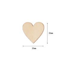 50 шт., детские деревянные сердца, 25 мм 2024 - купить недорого