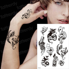 tattoo black cat devil tattoos temporary sticker animals body art tattoo sleeves hand wrist tattoo halloween face tatoo transfer 2024 - buy cheap