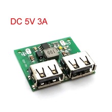 Placa de tensão dinâmica, 9v 12v 24v para 5v, módulo de alimentação, saída usb dupla, carregador para carro, 3a 2024 - compre barato