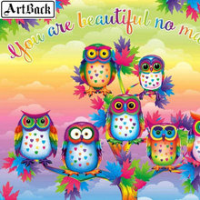 Full square 3d diamond embroidery owl cartoon 5d diy diamond painting crystal mosaic home decoration 20x20cm 2024 - buy cheap